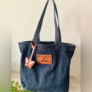 OLD NAVY X ANNA SUI DENIM TOTE BAG